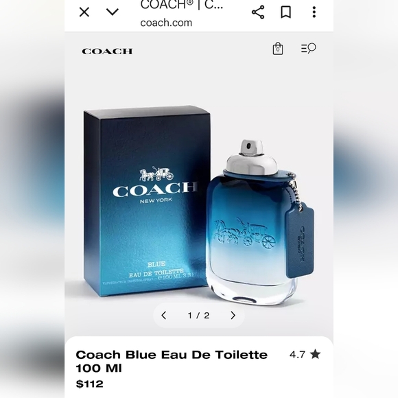 NIB Coach NY BLUE For Men E.D.T- 3.3FL OZ - Picture 7 of 8